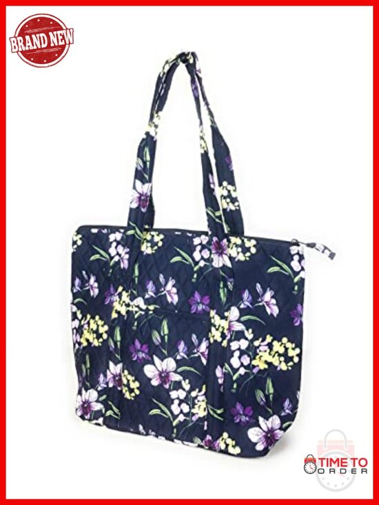 Handbags - Quilted Shoulder Tote Bag with 10 Pockets